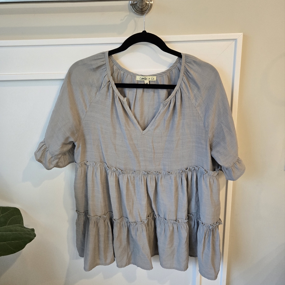 Camille & Co Grey Blouse #51